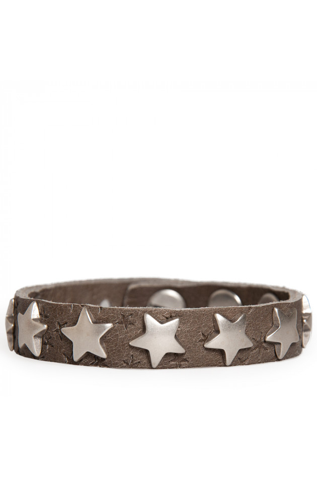 B. Belt Lederarmband Taupe mit Sternnieten B. Belt Lederarmband Taupe mit Sternnieten