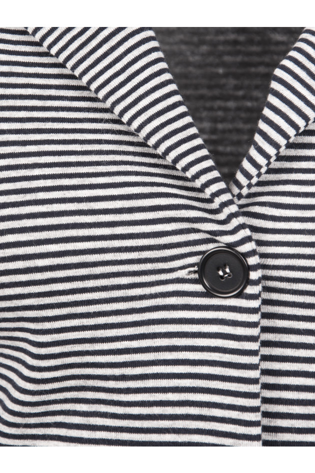Aspesi Baumwollblazer in Marine/Grau gestreift