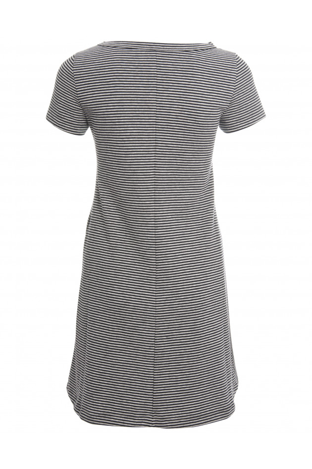 Aspesi Baumwollkleid gestreift in Marine/Grau