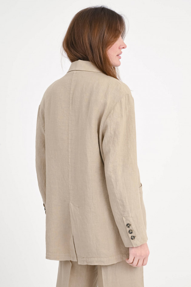 Bazar Deluxe Blazer aus Leinen mit Glitzersteinen in Avena