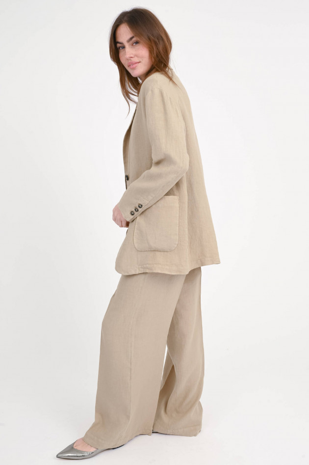 Bazar Deluxe Blazer aus Leinen mit Glitzersteinen in Avena