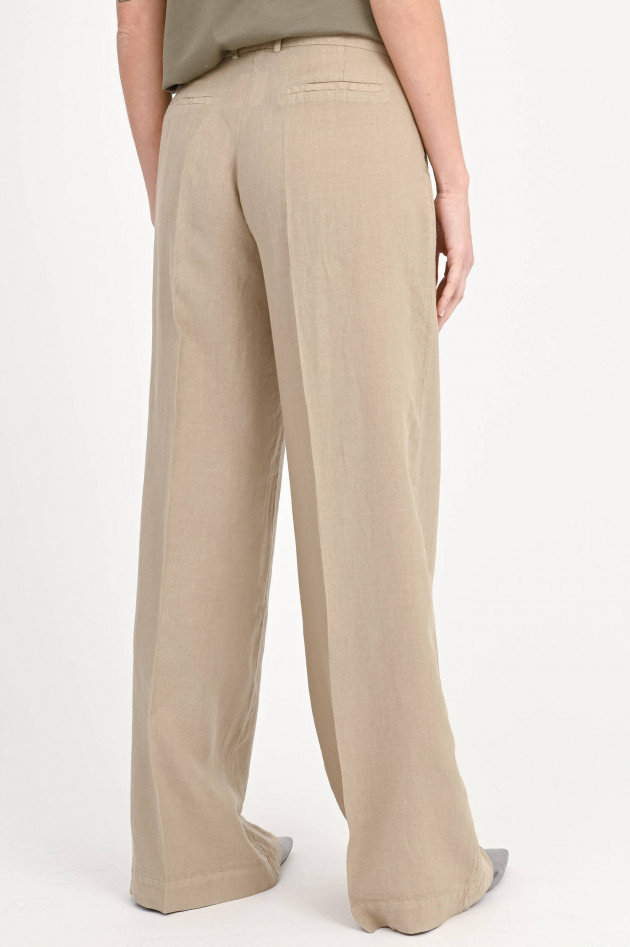 Bazar Deluxe Wide-Leg Hose aus Leine in Avena