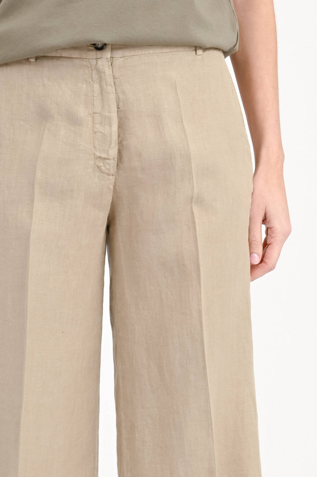 Bazar Deluxe Wide-Leg Hose aus Leine in Avena