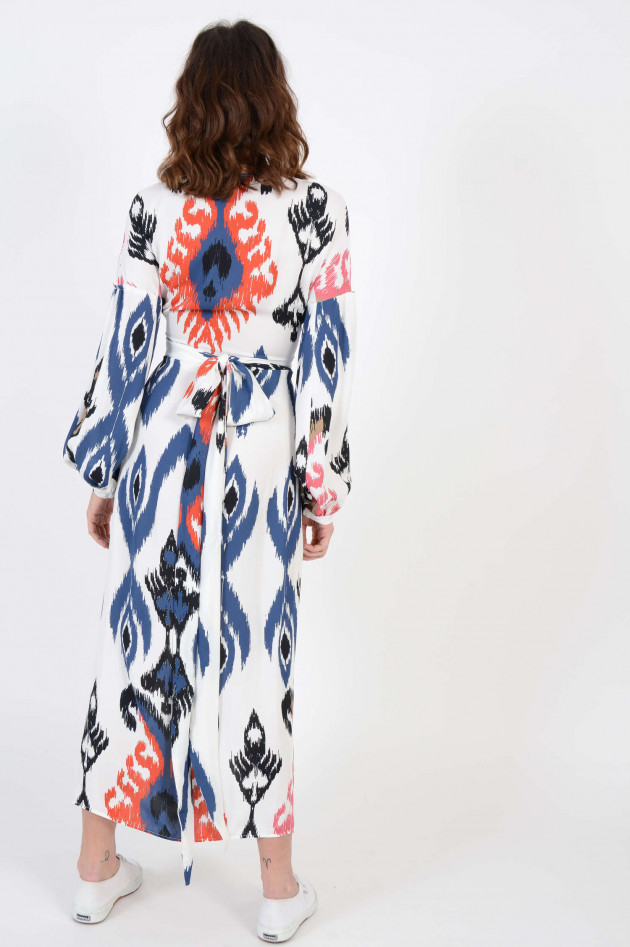 Bazar Deluxe Kleid mit Marrakesch-Gürtel in Weiß/Blau