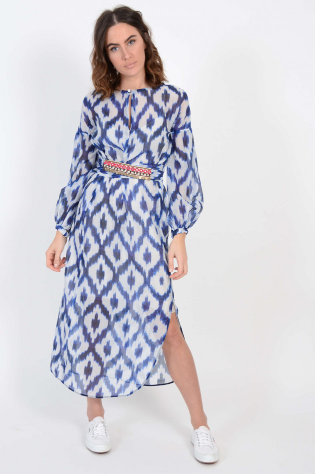 Bazar Deluxe Kleid Mit Marrakesch Gurtel In Blau Weiss Gruener At