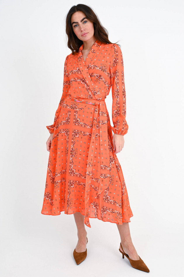 Bazar Deluxe Wickelkleid mit Paisley-Print  in Orange