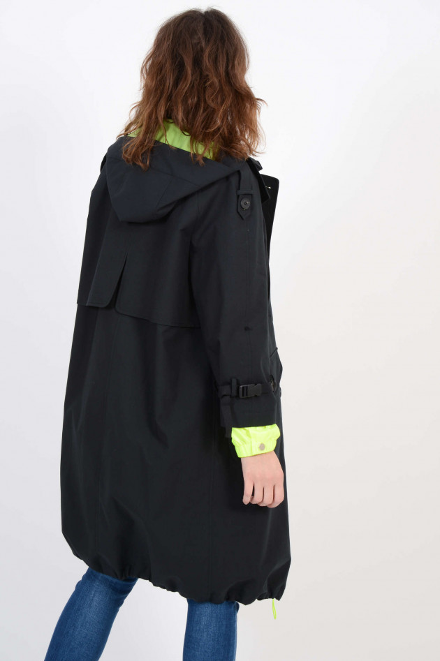 Bazar Deluxe Mantel mit Gilet in Schwarz/Neon