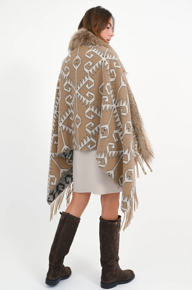 Bazar Deluxe Wollponcho STOLA in Navajo Camel