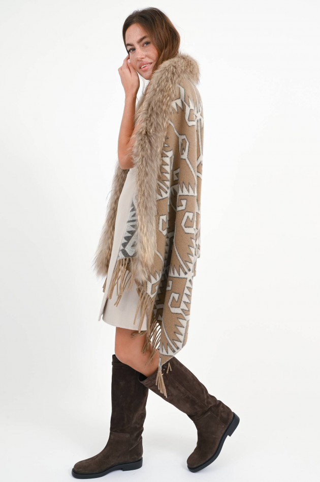 Bazar Deluxe Wollponcho STOLA in Navajo Camel