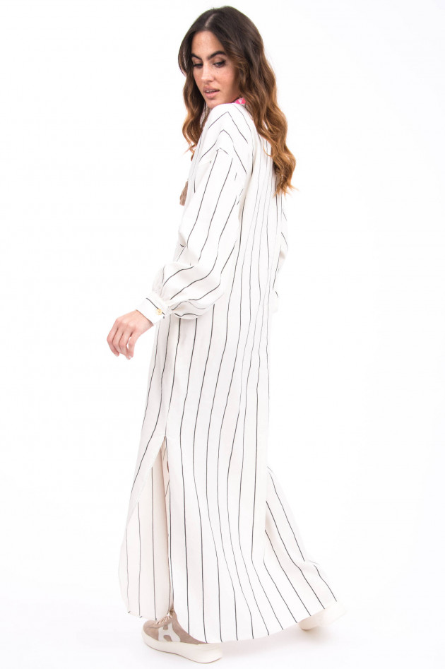 Bazar Deluxe Lange Tunika mit Bindegürtel in Beige