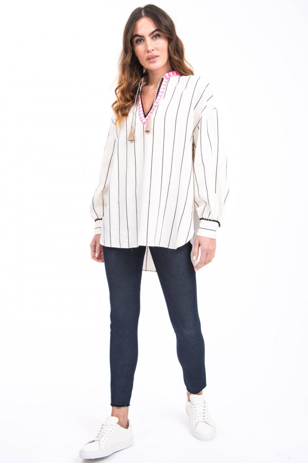 Bazar Deluxe Tunika mit Quasten in Beige
