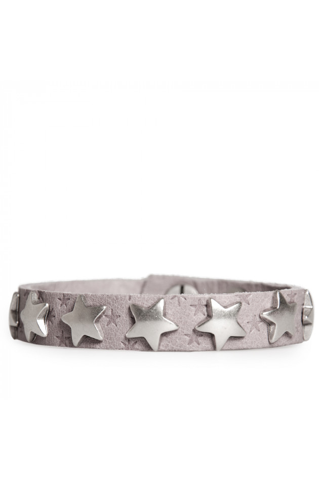 Lederarmband Rosé mit Sternnieten Lederarmband Rosé mit Sternnieten