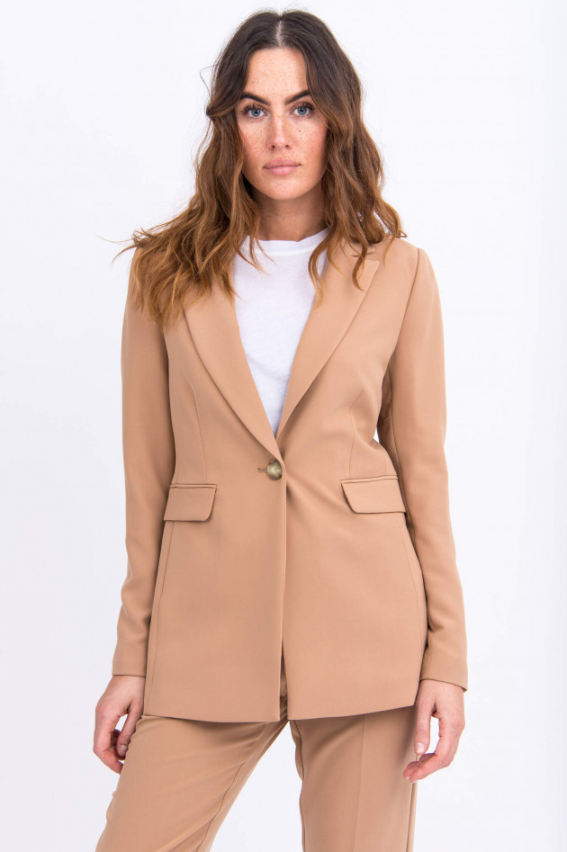 Beaumont Amsterdam Langer Blazer in Camel