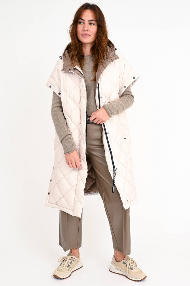 Beaumont Amsterdam Oversized Steppmantel/Gilet in Natur