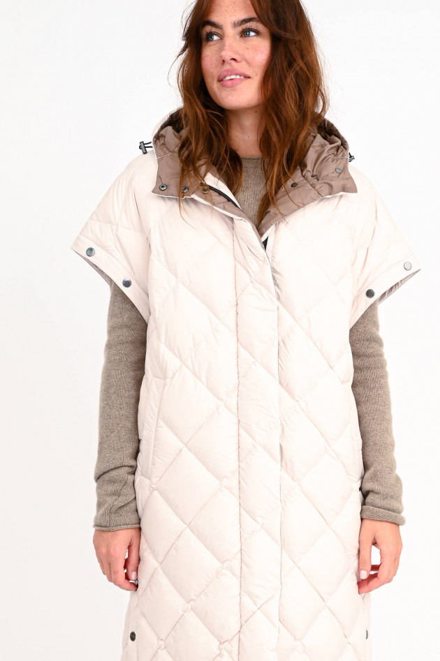 Beaumont Amsterdam Oversized Steppmantel/Gilet in Natur