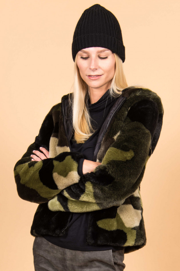 Beaumont Amsterdam Fake Fur Jacke im Camouflage-Look