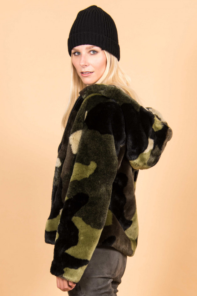 Beaumont Amsterdam Fake Fur Jacke im Camouflage-Look