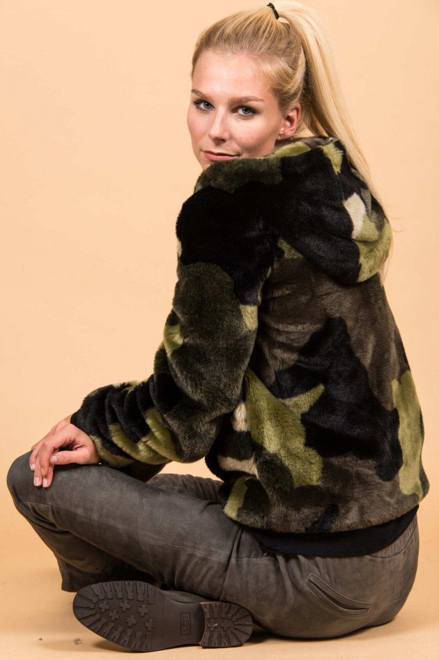 Beaumont Amsterdam Fake Fur Jacke im Camouflage-Look