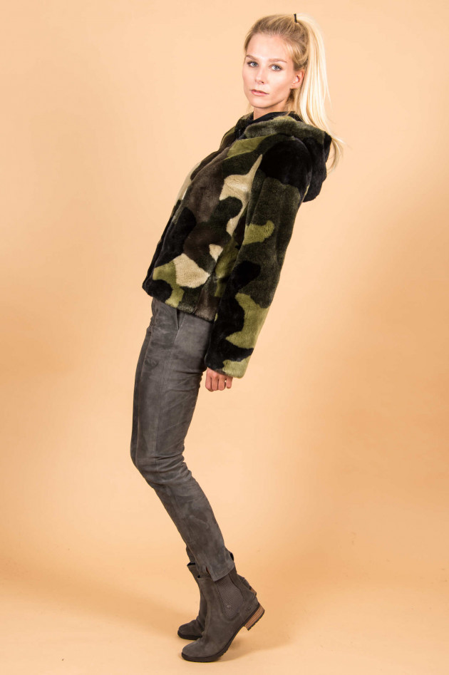 Beaumont Amsterdam Fake Fur Jacke im Camouflage-Look