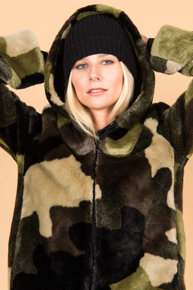 Beaumont Amsterdam Fake Fur Jacke im Camouflage-Look