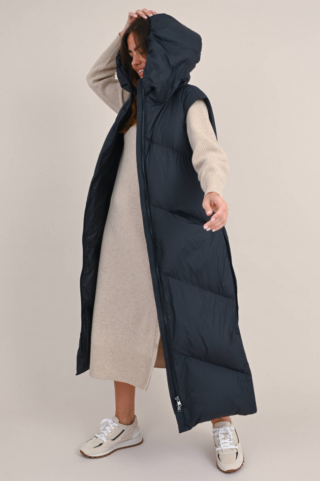 Beaumont Amsterdam Langes Gilet ORELIA in Schwarz