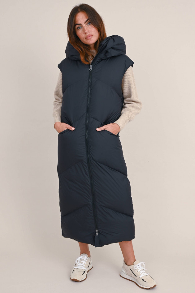 Beaumont Amsterdam Langes Gilet ORELIA in Schwarz