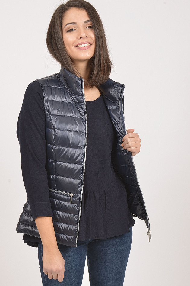 Gilet mit Stehkragen in Navy