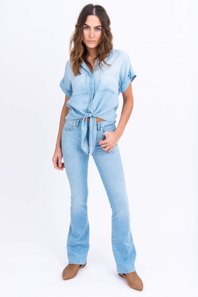 Bella Dahl Jeans-Bluse zum Binden in Hellblau