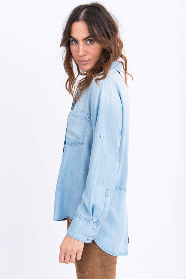 Bella Dahl Lockeres Jeans-Hemd in Hellblau