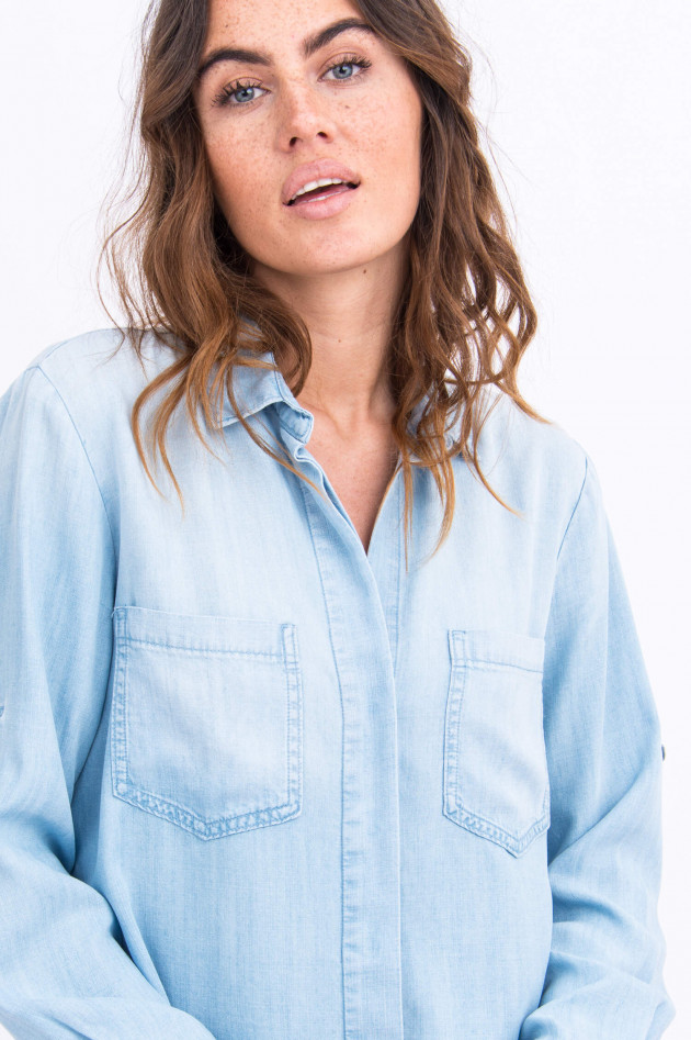 Bella Dahl Lockeres Jeans-Hemd in Hellblau