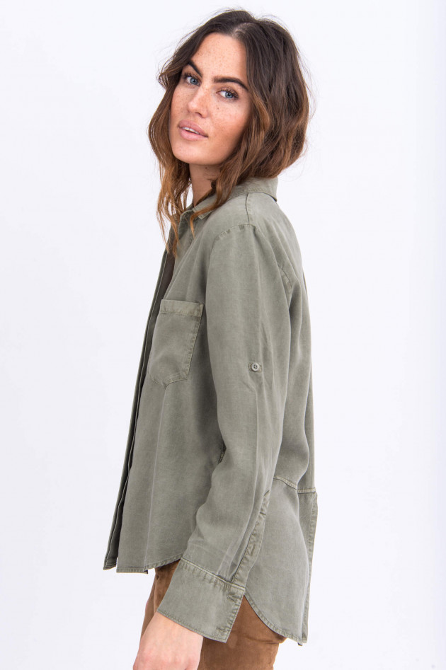 Bella Dahl Lockeres Hemd in Oliv