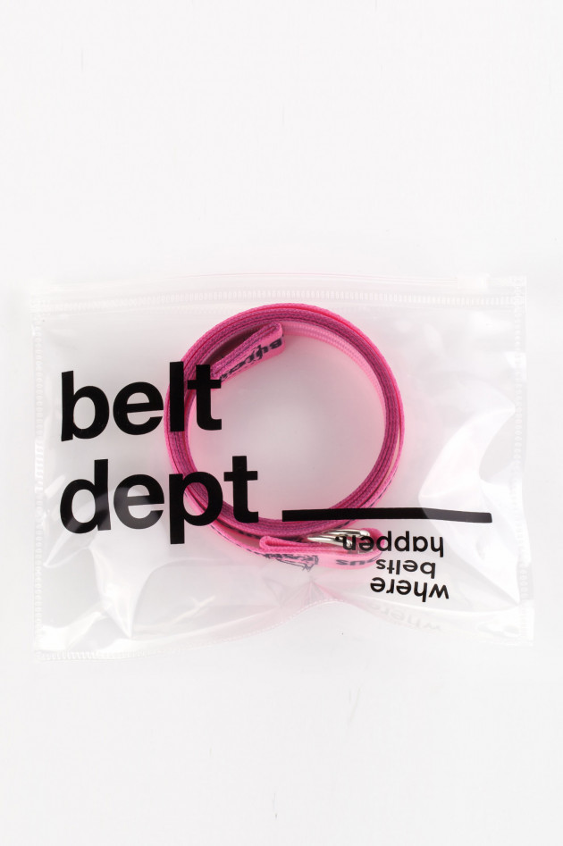 belt dept Gürtel mit Schriftzug in Rosa