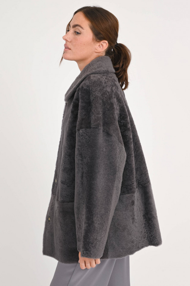 Benedetta Novi Wendejacke ANGELICA ASTRACAN in Grau