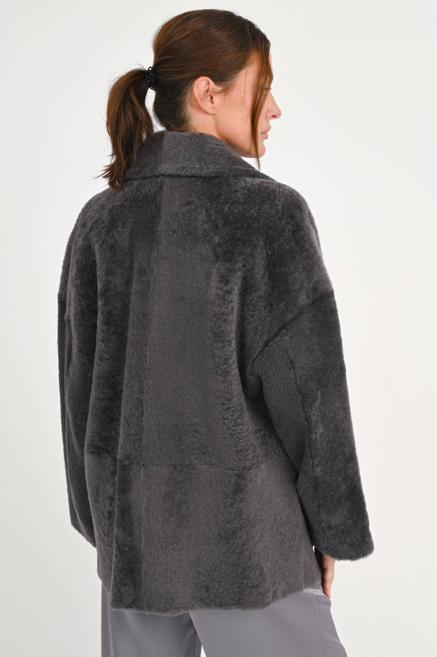 Benedetta Novi Wendejacke ANGELICA ASTRACAN in Grau
