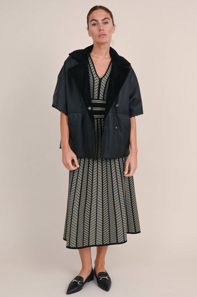 Benedetta Novi Lammfell Jacke SANDRA in Schwarz