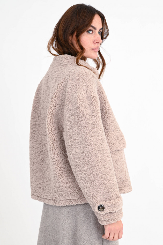 Betta Corradi Kurze Teddyjacke in Beige