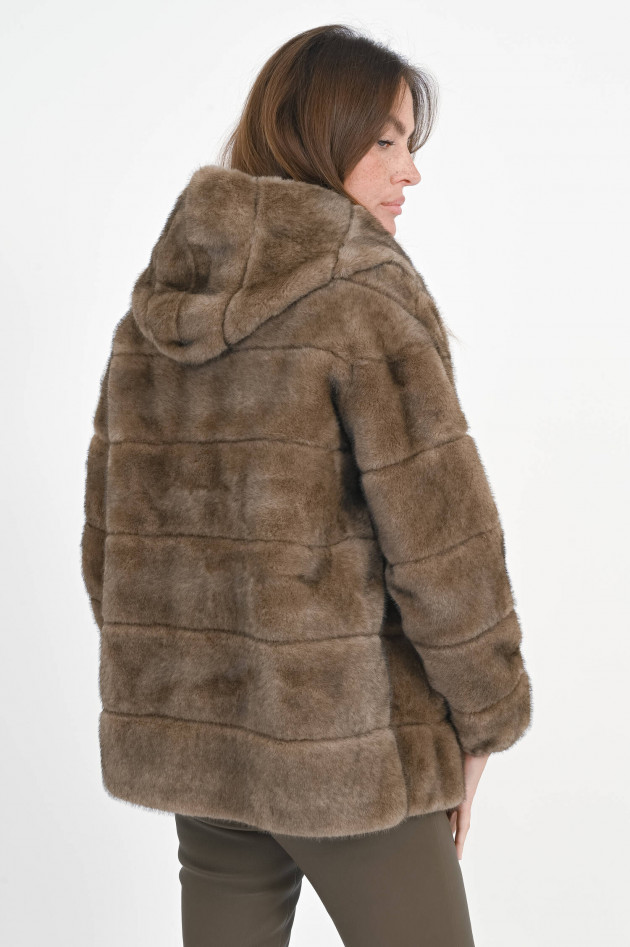Betta Corradi Kunstpelzjacke MINK in Blassbraun