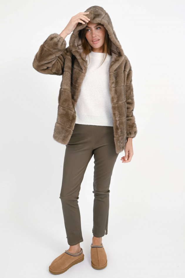 Betta Corradi Kunstpelzjacke MINK in Blassbraun