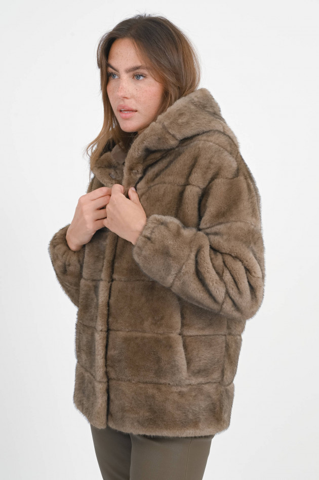 Betta Corradi Kunstpelzjacke MINK in Blassbraun