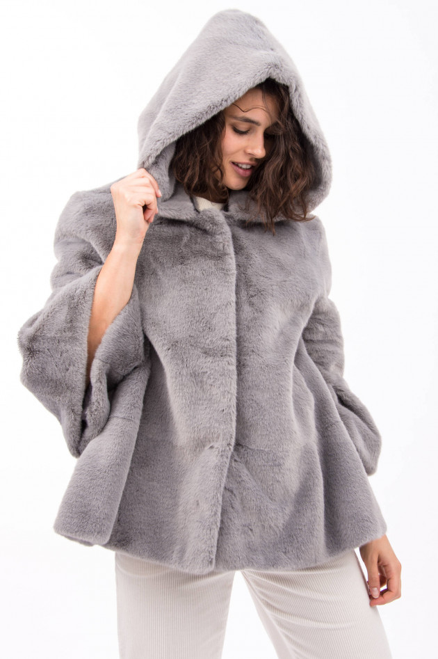 Betta Corradi Fake-Fur-Jacke in Grau
