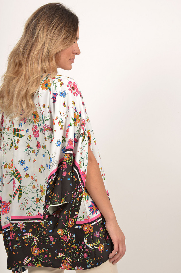 Black Coral Wende - Kimono in Bunt gemustert