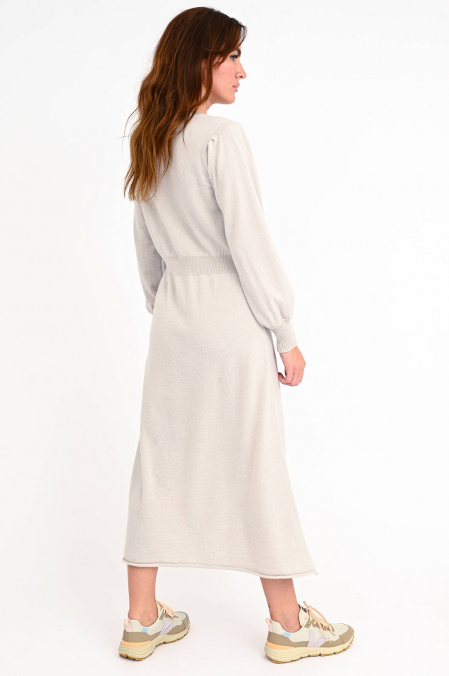 Blunoir Midi-Strickkleid aus Woll-Cashmere-Mix in Beige