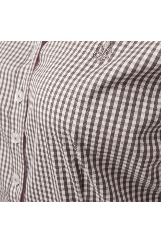 Fior da Liso Bluse in Taupe/Rosa