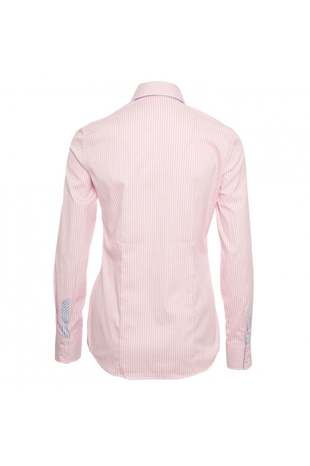 Fior da Liso Bluse Rosa/Weiß kariert