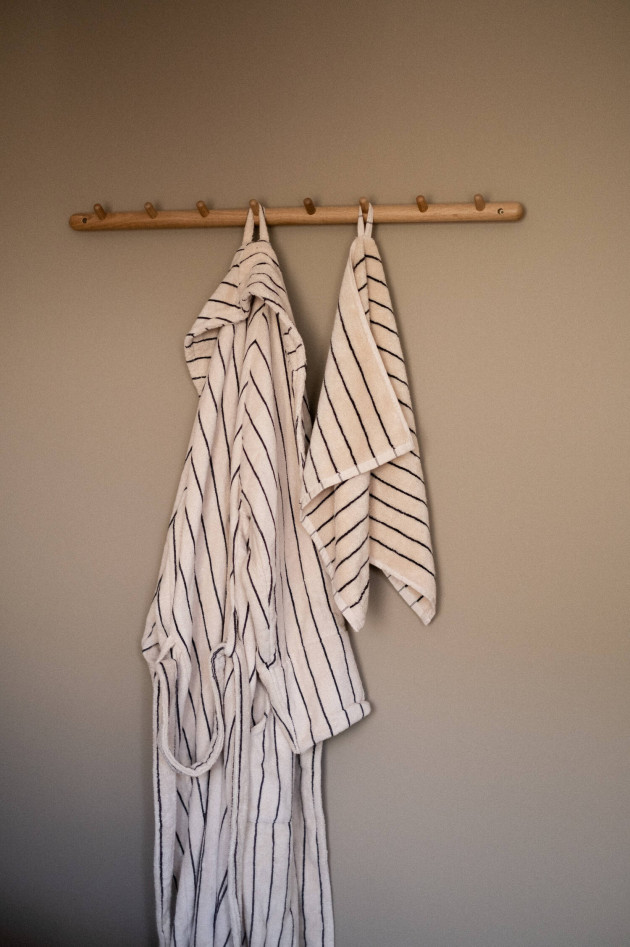 Bongusta Bademantel NARAM in Creme/Grau