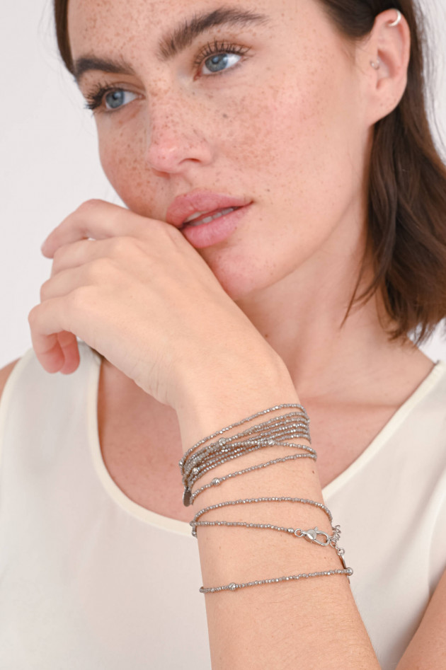 Brunello Cucinelli Halskette / Wickelarmband in Flieder