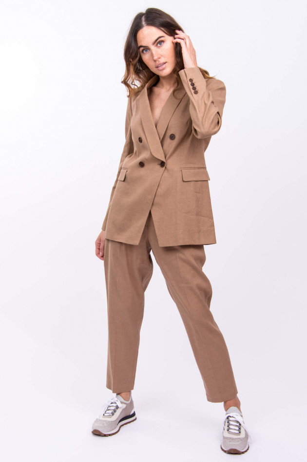 Brunello Cucinelli Doppelreihiger Blazer in Camel