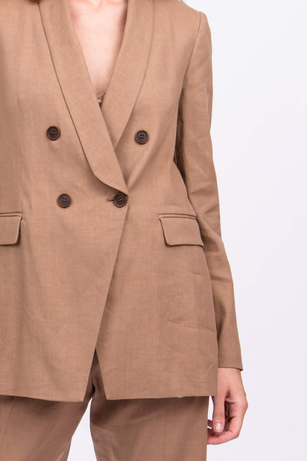 Brunello Cucinelli Doppelreihiger Blazer in Camel