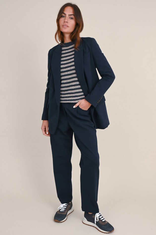 Brunello Cucinelli Baumwoll Blazer in Navy