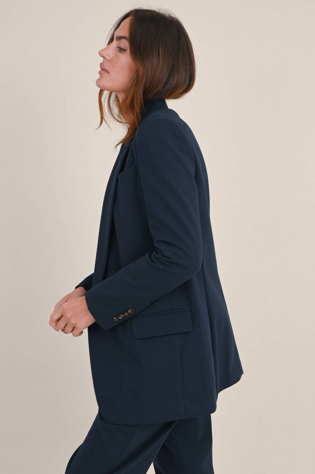 Brunello Cucinelli Baumwoll Blazer in Navy